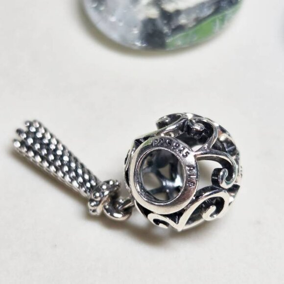 Authentic Pandora Enchanted Heart Tassel Dangle Charm Retired Like New Condition - Picture 5 of 6